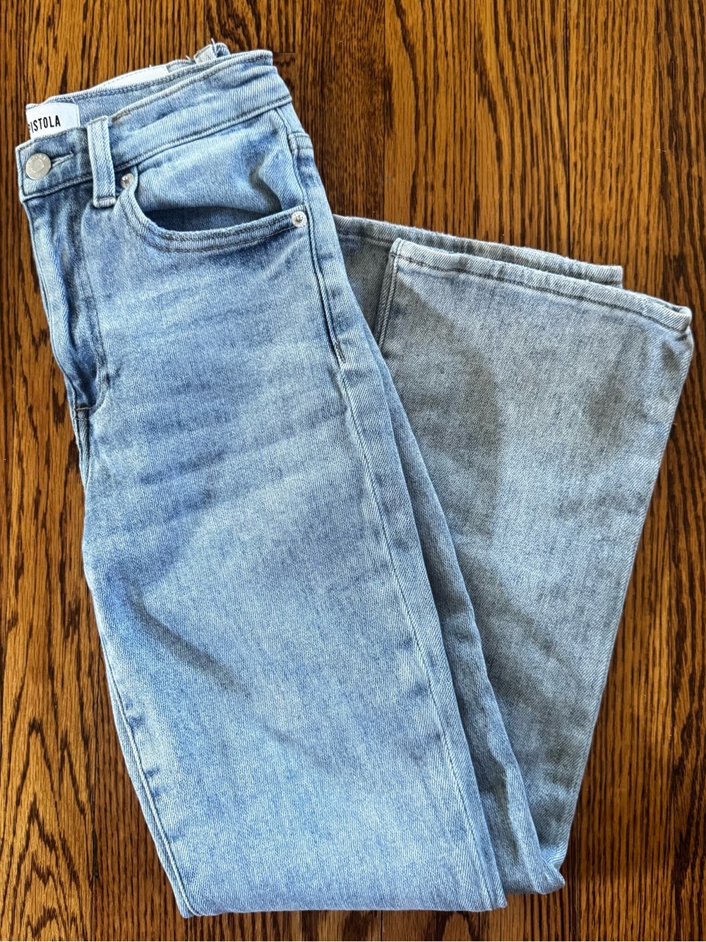 Pistola Lennon Crop Boot Jeans Size 25 Sea Air Light Wash High Rise Bootcut